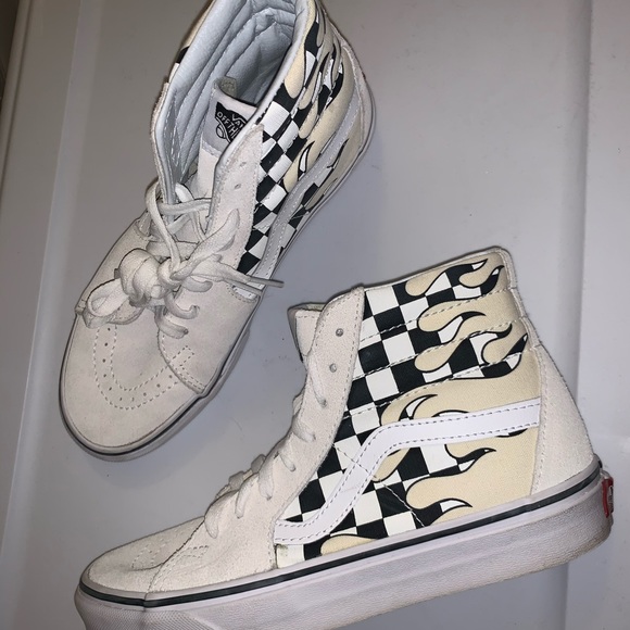 vans flames high top
